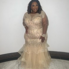 Off White Plus Size Gown