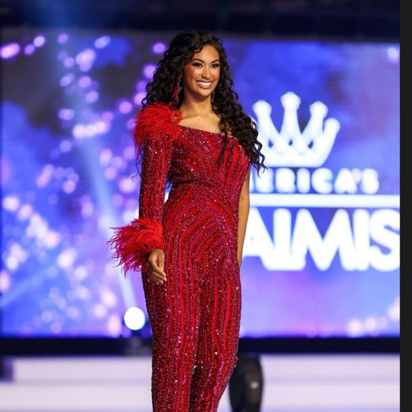 Custom Red And Fushia Ashley Lauren Jumpsuit