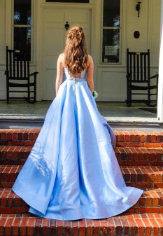 Baby Blue Ballgown Dress by Sherri Hill