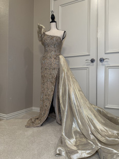 Custom Couture Gold Sherri Hill Gown