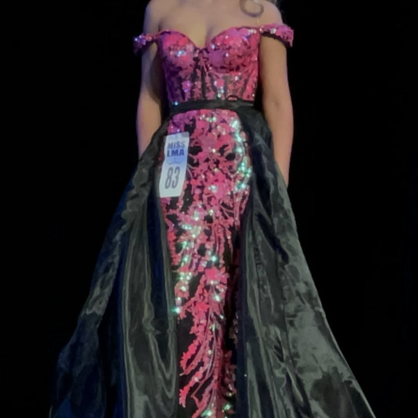 Black and Fuschia Sherri Hill