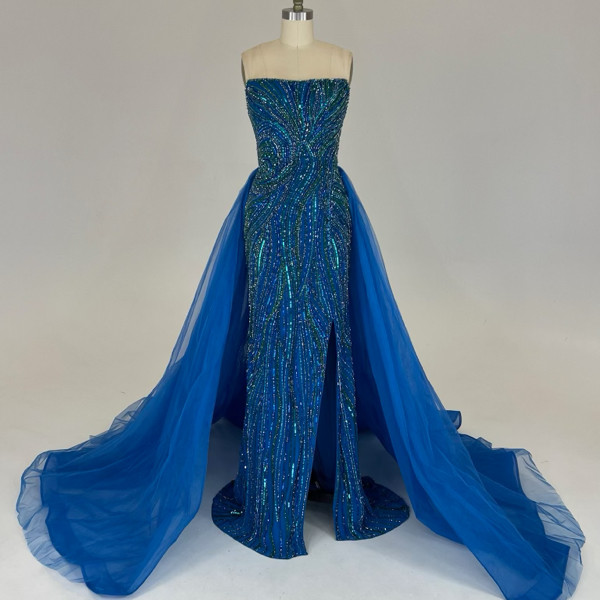 Shop - ASHLEY Lauren Peacock Blue Gown - Pageant Planet