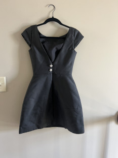 Sherri Hill Open Back Cocktail Dress with Crystal Detaling on Back: Size 0/$350