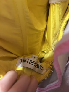 Yellow Sherri Hill Crossover Couture Size 4