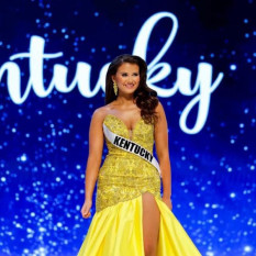 Yellow Sherri Hill Crossover Couture Size 4