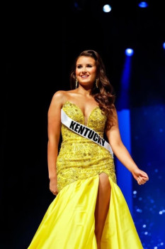 Yellow Sherri Hill Crossover Couture Size 4
