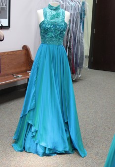  Beautiful Jade long dress from Sherri Hill