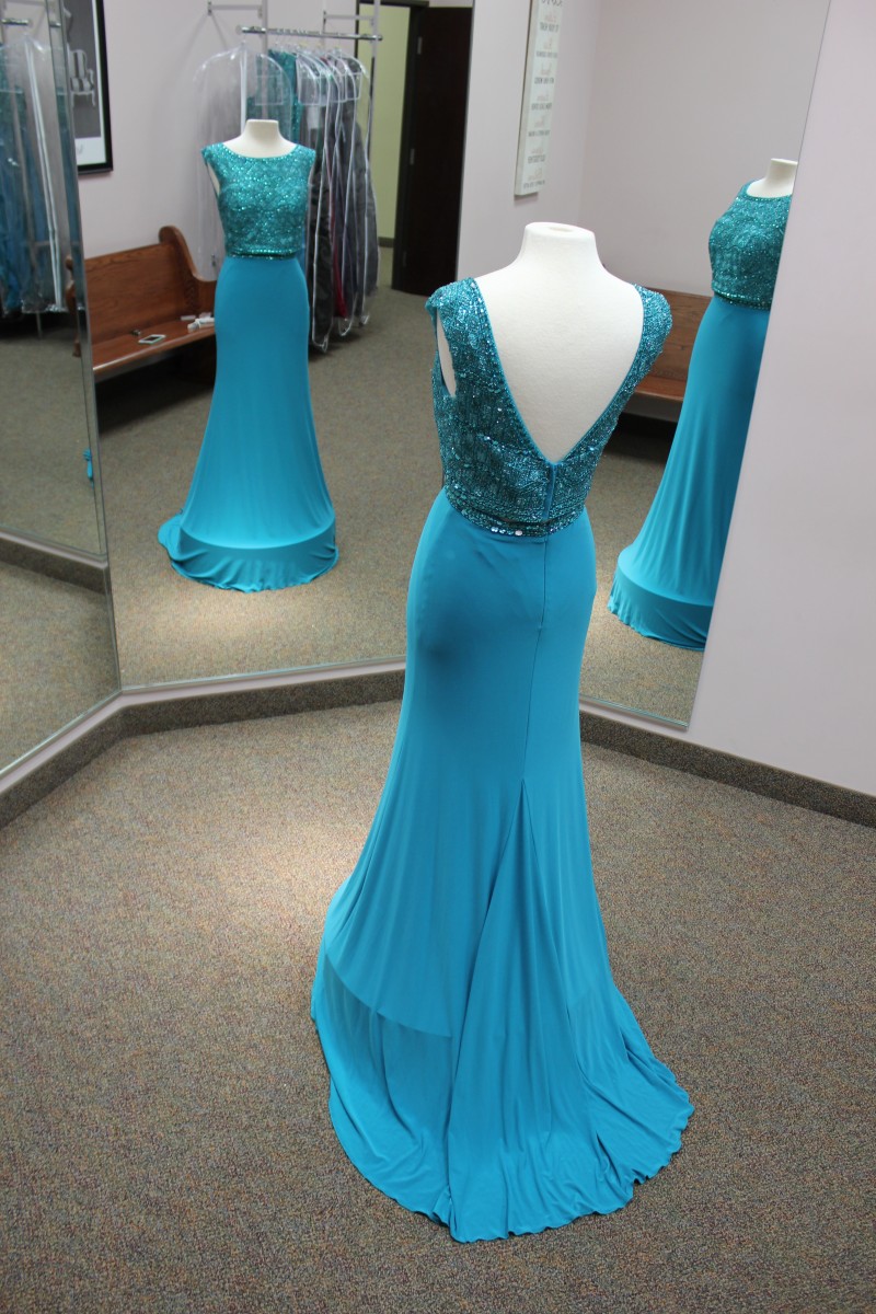 Teal two piece from Sherri Hill