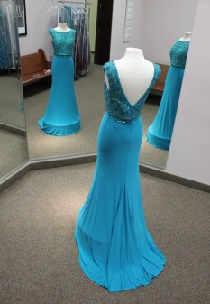  Teal two piece from Sherri Hill