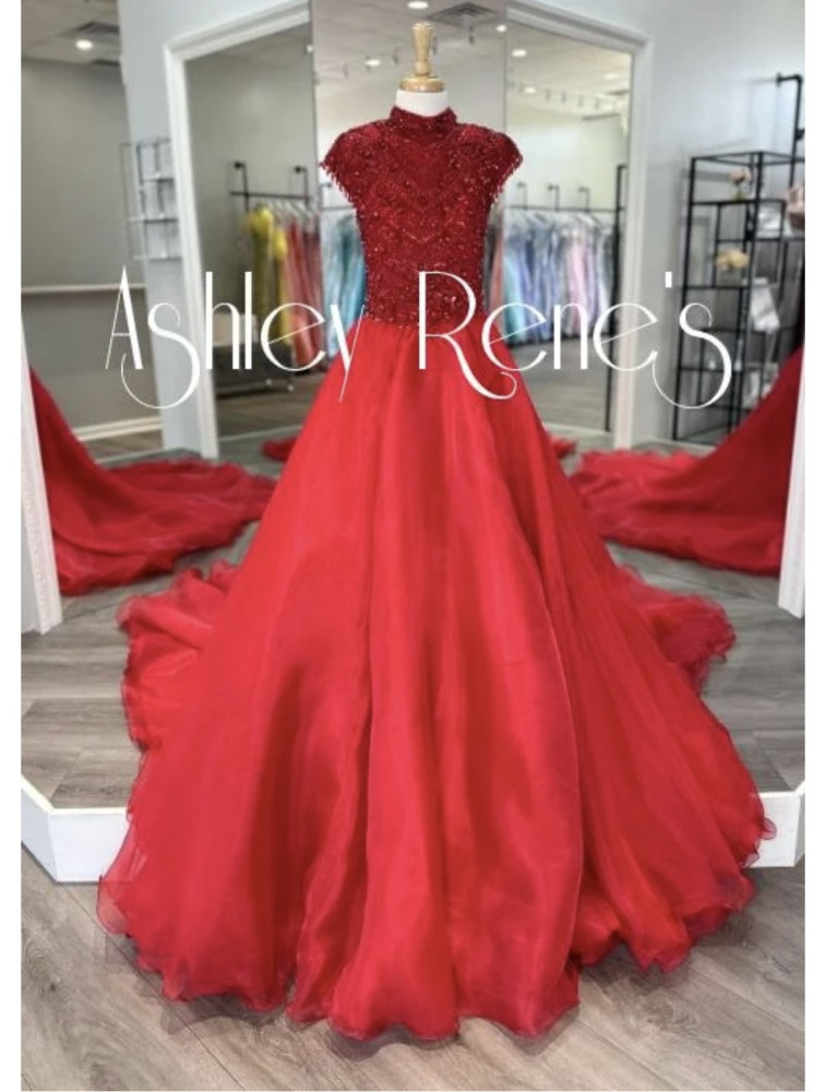 Ashley Lauren red gown