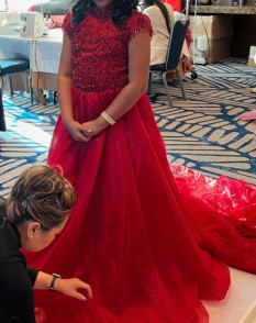 Ashley Lauren red gown