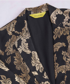 Suit women Black Jacquard Ethnic Motif Brocade Woven design festive and party co ord