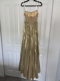 Gold teen/miss/mrs Rachel Allen gown size 0