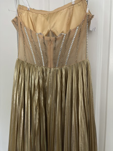 Gold teen/miss/mrs Rachel Allen gown size 0