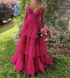 Sherri Hill magenta gown