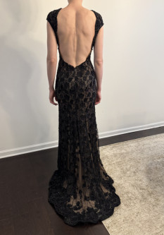Sherri Hill Custom Beaded Black Gown
