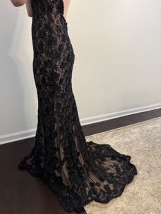 Sherri Hill Custom Beaded Black Gown