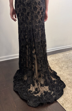 Sherri Hill Custom Beaded Black Gown