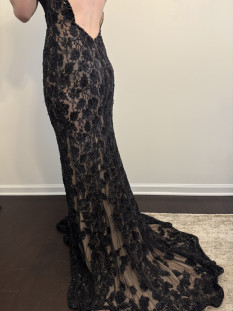 Sherri Hill Custom Beaded Black Gown