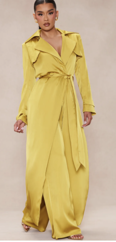 Blazer and Pants Chartreuse Set by Fashion Nova Luxe