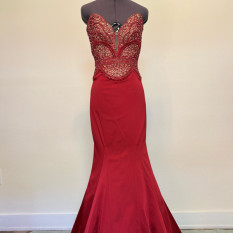  Custom Sheri Hill Couture Gown  Size 4  One-of-a-Kind