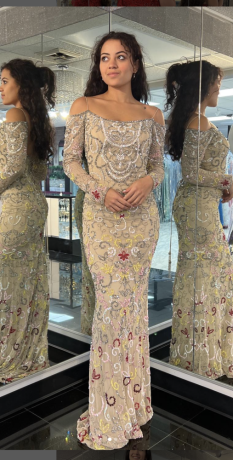  Unique Beaded Sherri Hill Gown