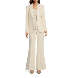 Muse by Marchesa Flora Stretch Crepe Applique Suit