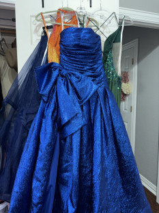 Sherri Hill Blue Bow Ballgown