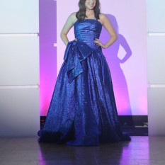  Sherri Hill Blue Bow Ballgown