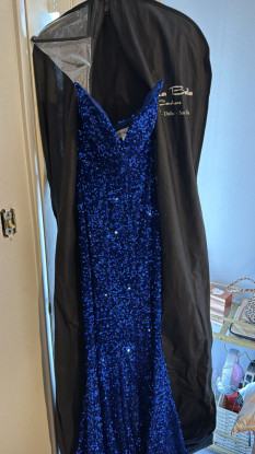  Sequin Royal Blue Gown