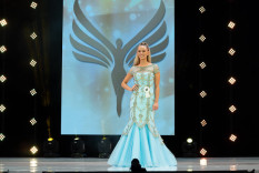  Teen Sherri Hill Light Blue and Silver Embellished Dress