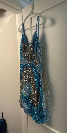  Blue and Silver Portia and Scarlett Opening Number Dress
