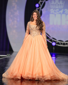  Peach Teen dress by Rachel Allen