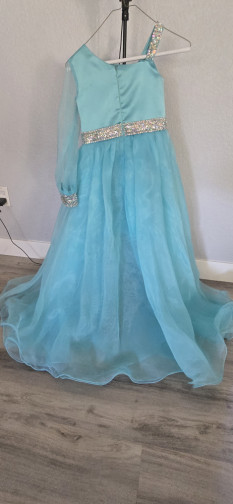 Chiffon Satin Ball Gown One Shoulder Sequin for Runway