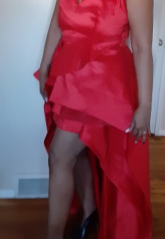 Plus Size Fashion Nova Red High Low Dress
