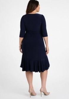 Whimsy Wrap Dress in Navy Blue