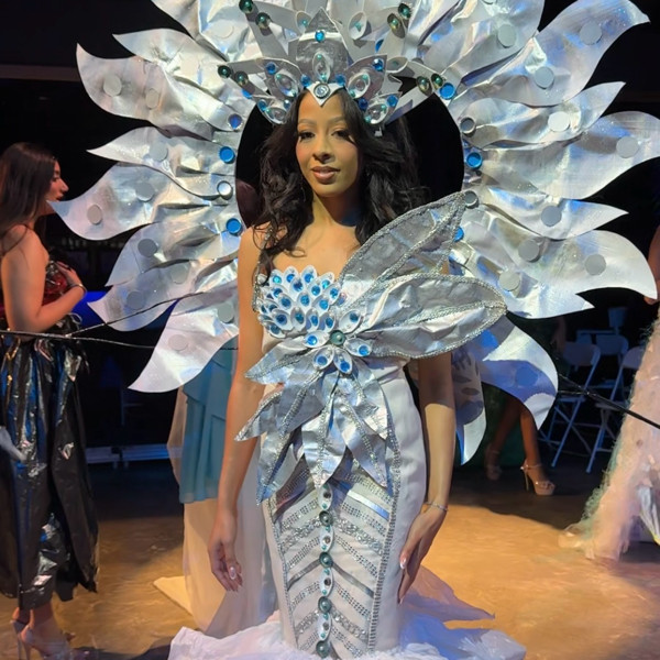 Winning Eco National Costume for Rent  Recycled Mermaid Gown