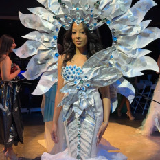 Winning Eco National Costume for Rent  Recycled Mermaid Gown