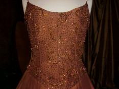 Spaghetti strap corset formal ball gown