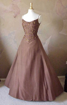 Spaghetti strap corset formal ball gown