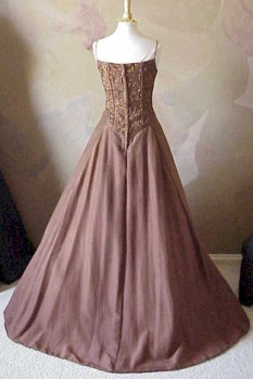 Spaghetti strap corset formal ball gown
