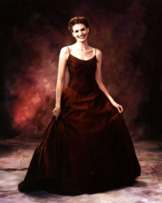 Spaghetti strap corset formal ball gown