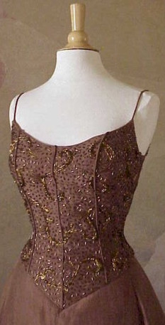 Spaghetti strap corset formal ball gown