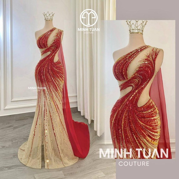 Shop - Minh Tuan Nguyen Red National Gown - Pageant Planet