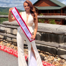  White & Nude Jovani Interview Wardrobe With Gold Beading & Assymetric Detailing
