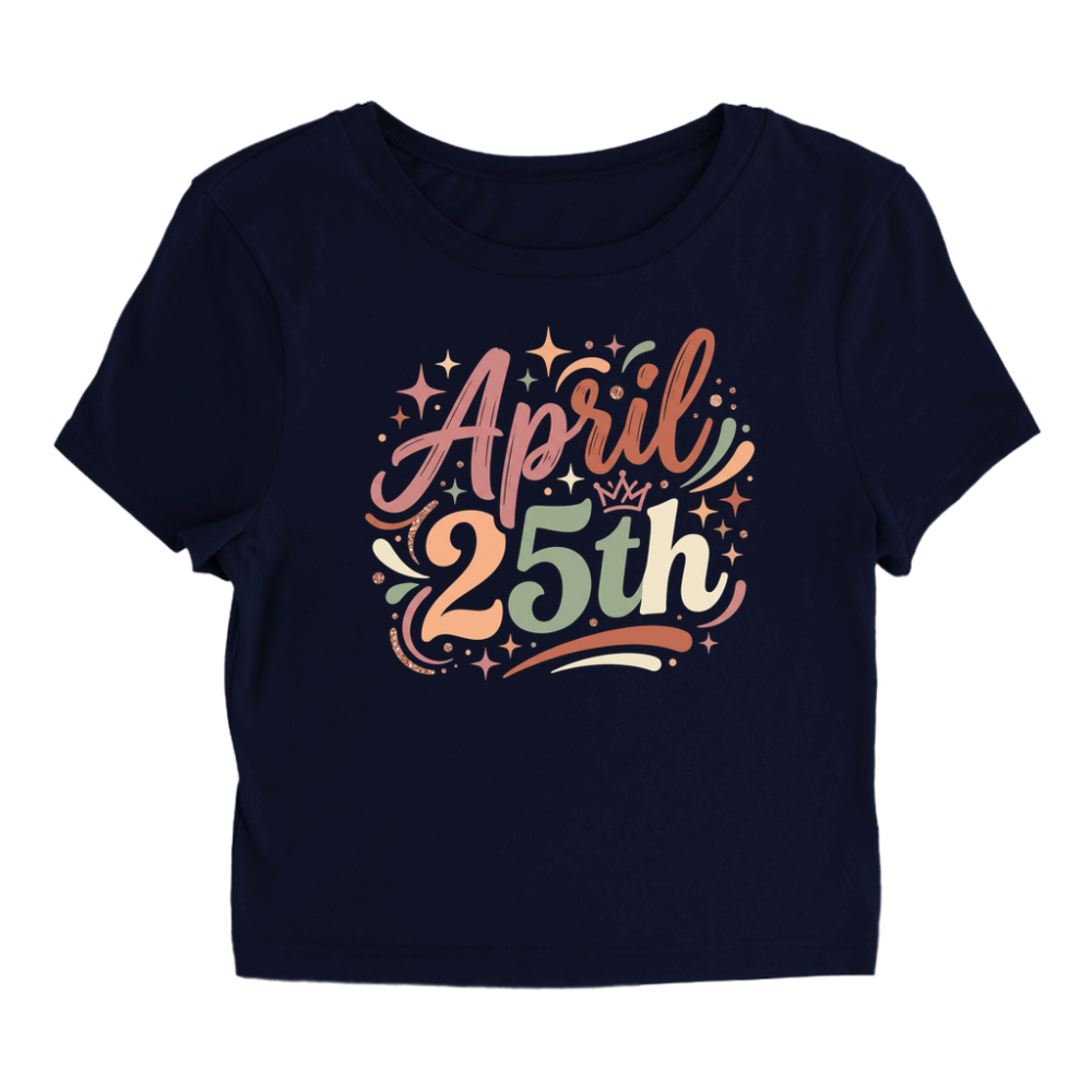 April 25th Micro Rib Baby Tee