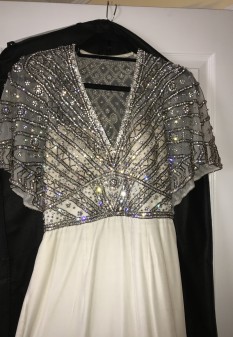 White Velvet Pageant Dress by Sherri Hill