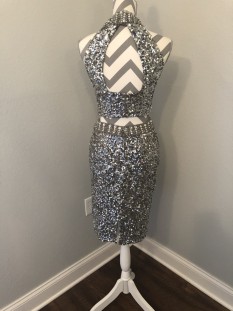 Silver Shail K. Two Piece Cocktail Dress