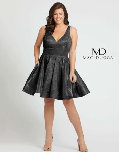  Black Mac Duggal Cocktail Dress Size 24