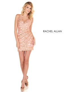 Rachel Allan Navy Cocktail Dress Size 4